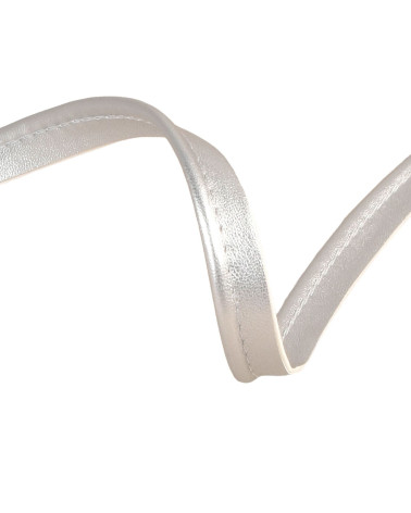 3 mm silberfarbene Kunstmetallpaspel pro Meter
