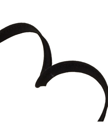 3 mm schwarze Wildlederpaspel pro Meter