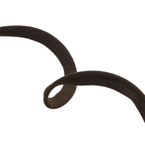 Suede piping 3mm gray black per meter