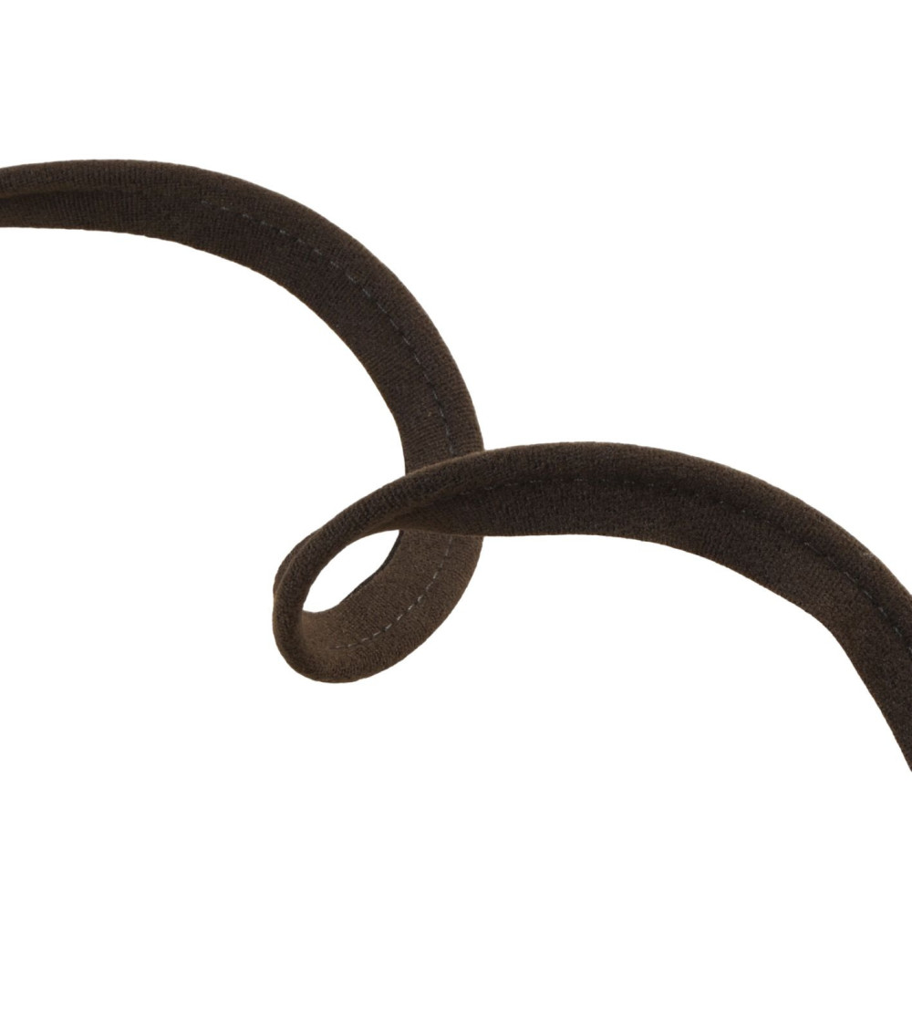 Suede piping 3mm gray black per meter