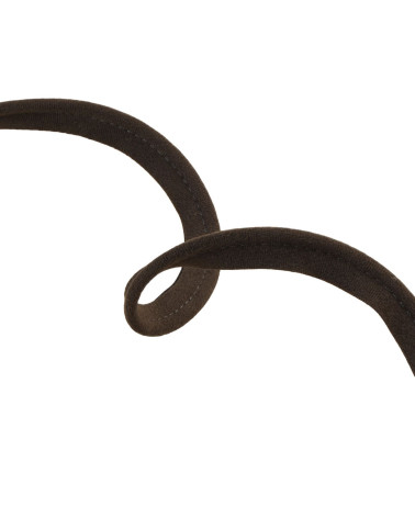 Wildlederpaspel 3 mm grau schwarz pro Meter