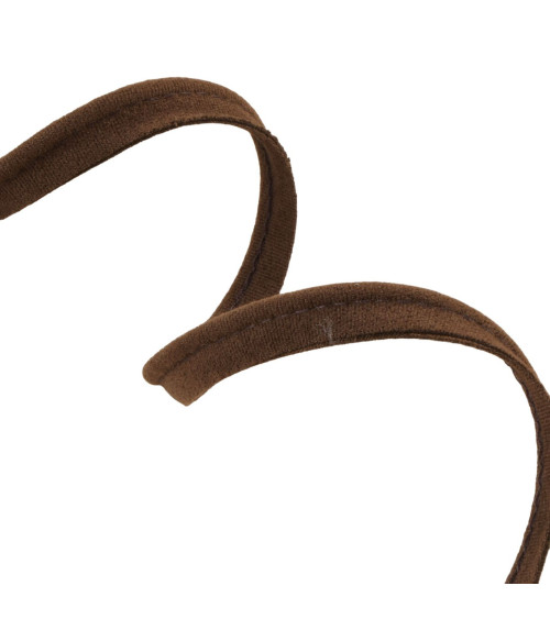 3mm dark brown suede piping per meter