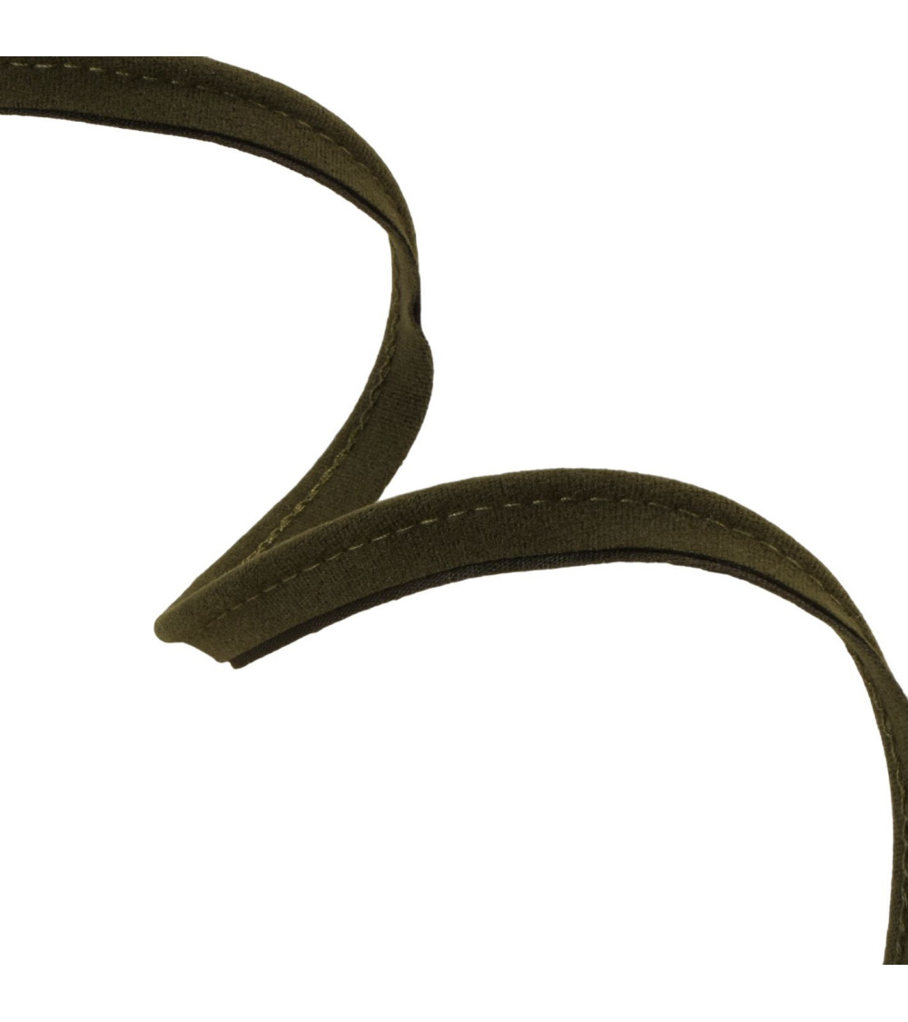 Suede piping 3mm khaki per meter