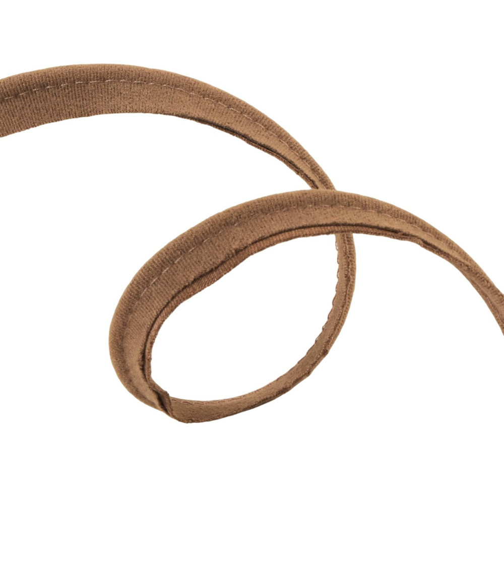 3mm chocolate brown suede piping per meter