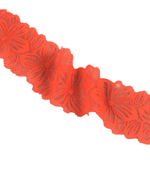 Elastic lace flowers 57mm Bengal per meter
