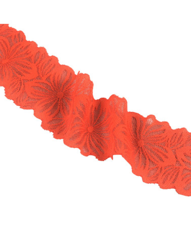 Elastic lace flowers 57mm Bengal per meter