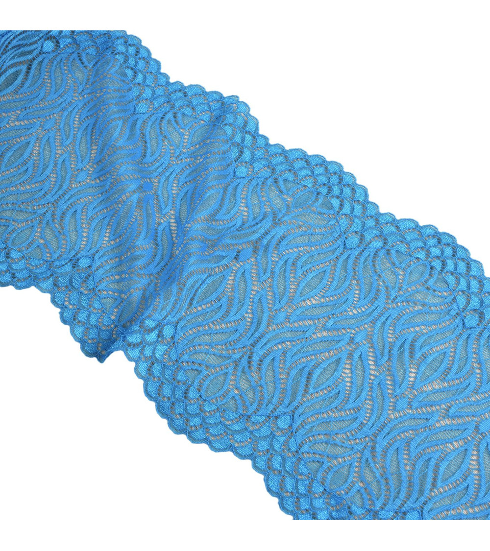 Flame elastic lace 200mm royal blue per meter