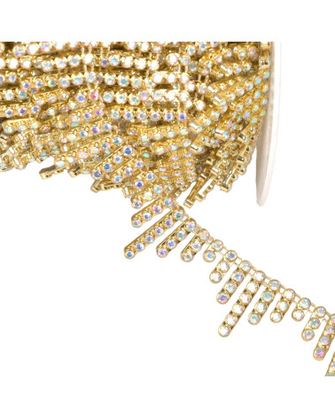 Triangle fringe 20 mm 20mm gold per meter