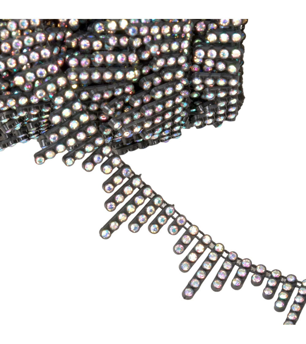 Triangle fringe 20 mm 20mm black per meter