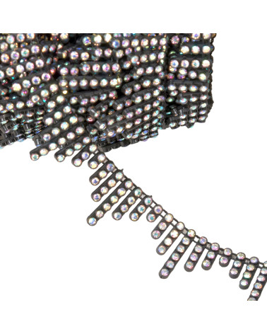 Triangle fringe 20 mm 20mm black per meter