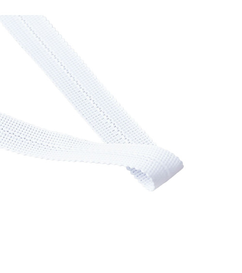 Prefolded braid 20mm white per meter
