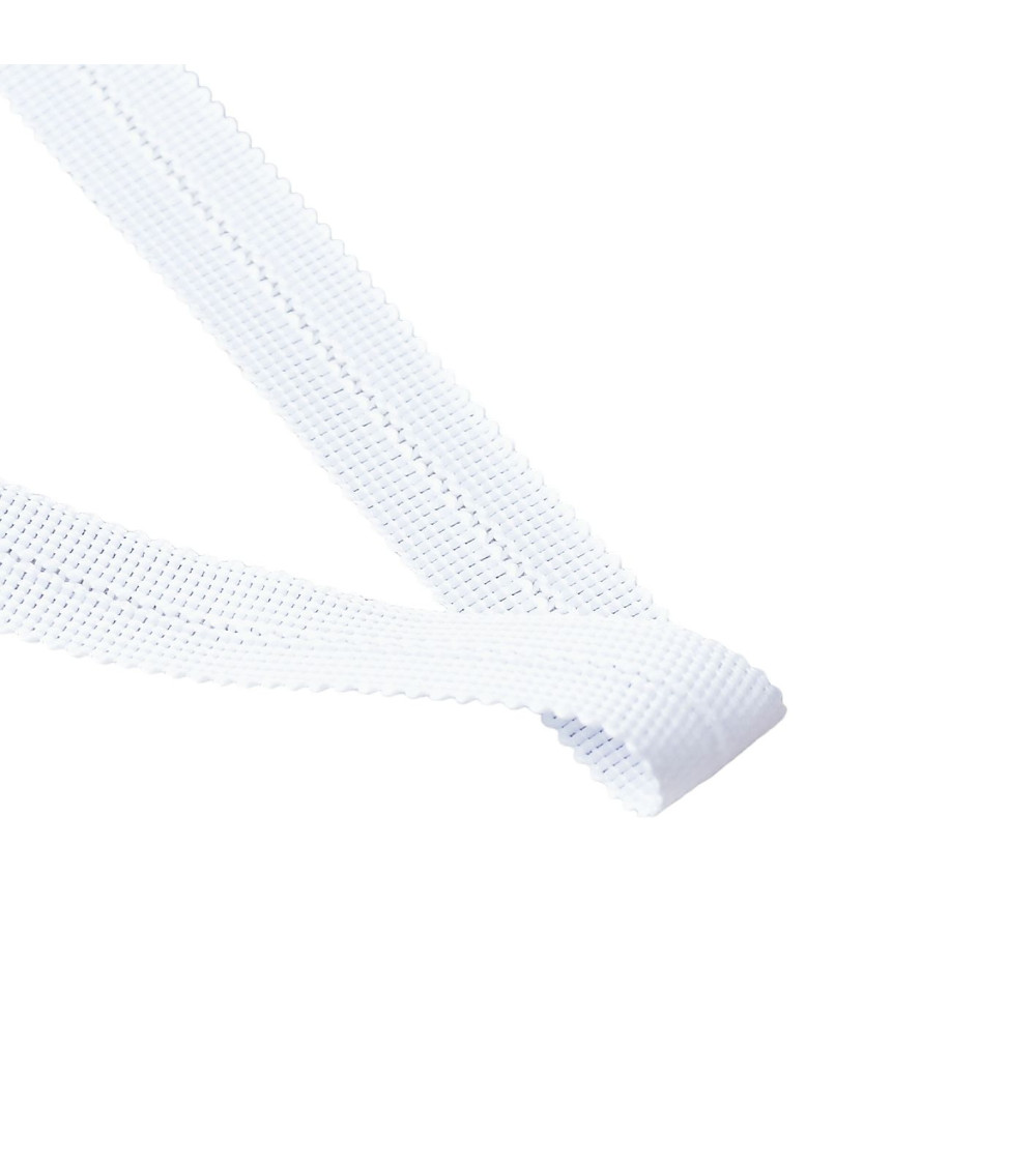 Prefolded braid 20mm white per meter