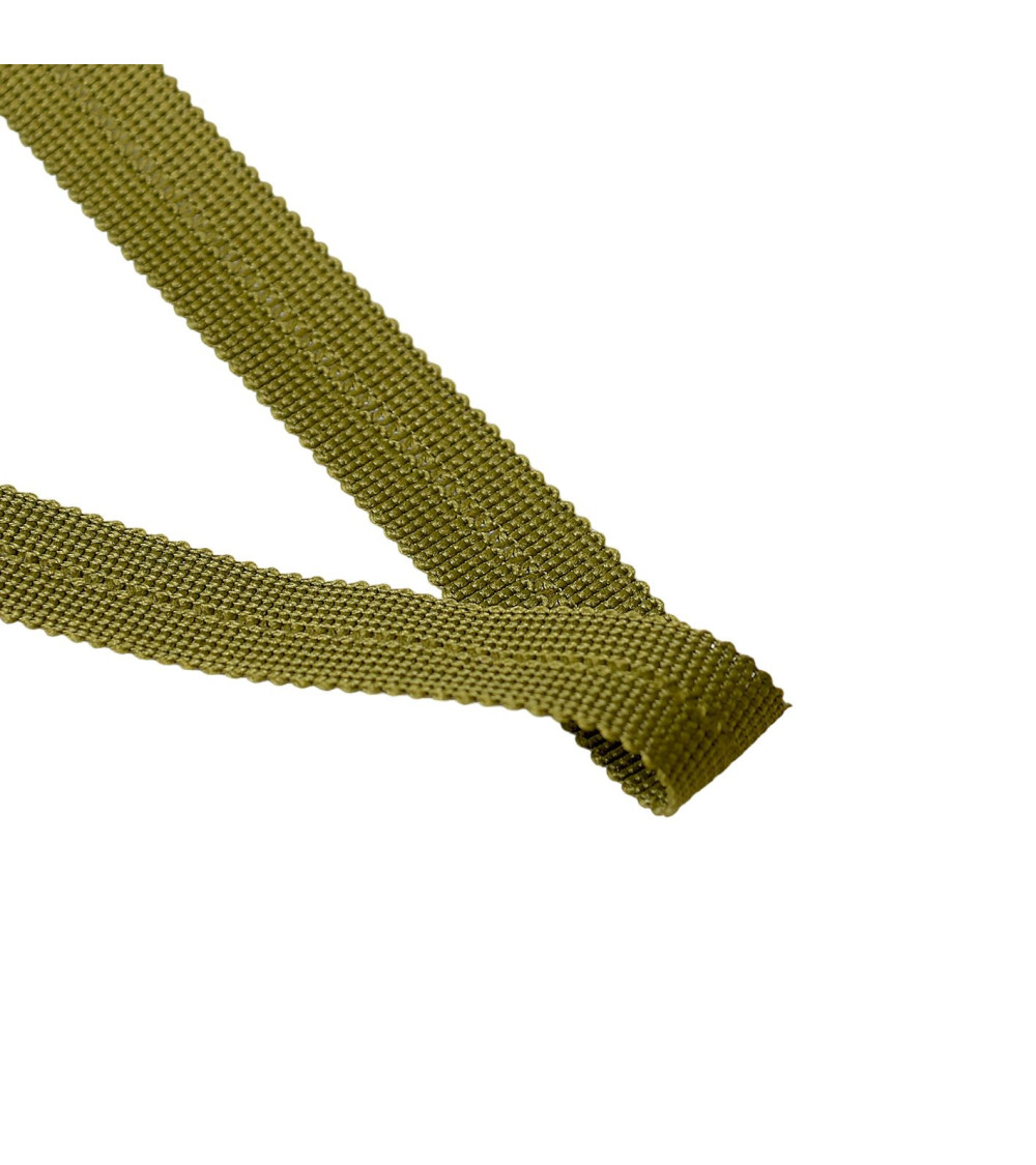 Prefolded braid 20mm khaki per meter
