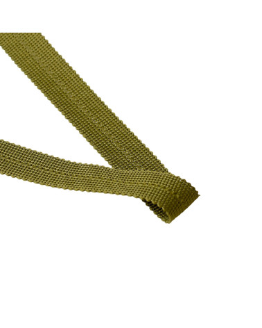 Prefolded braid 20mm khaki per meter