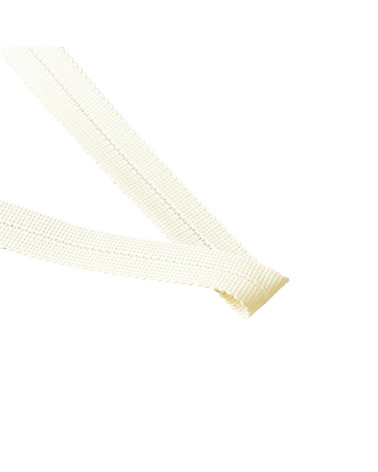 20mm pre-folded braid, light ecru, per meter