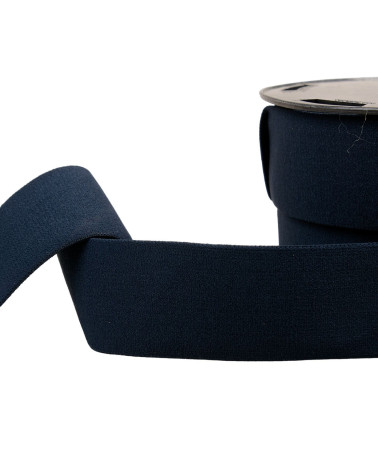 Soft elastic 40mm navy blue by the meter