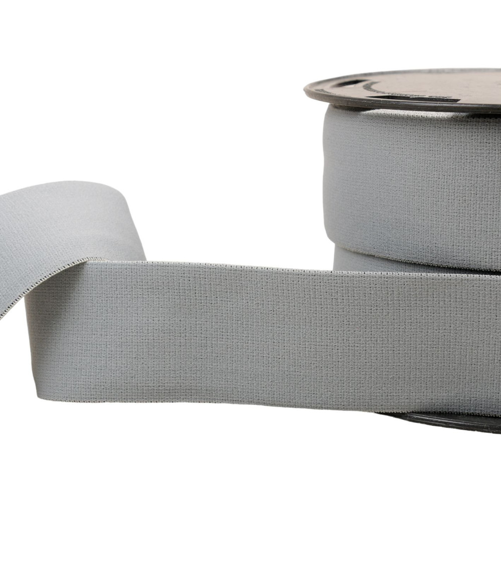 Soft elastic 40mm light gray per meter
