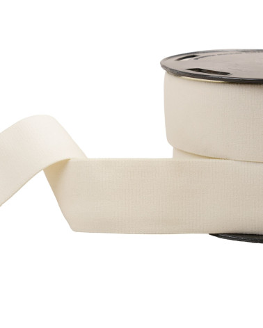 Soft elastic 40mm ecru by the meter