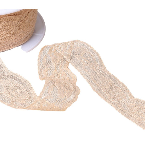 Rachel roses lace 28mm beige per meter