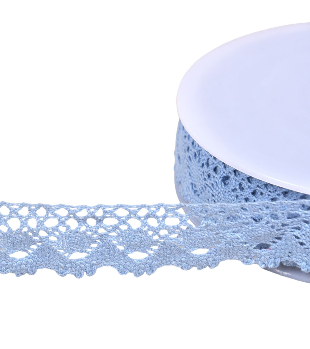 Crown cotton lace 30mm lavender blue per meter