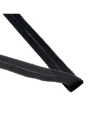 Bobine 25m tresse prépliée 20mm noir
