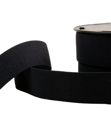 20m reel soft elastic 40mm black
