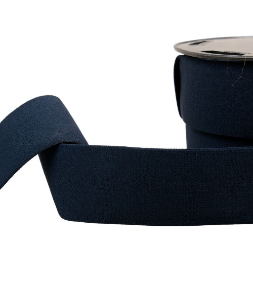 20m spool soft elastic 40mm navy blue