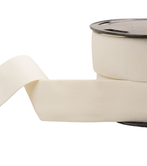 20m spool soft elastic 40mm ecru