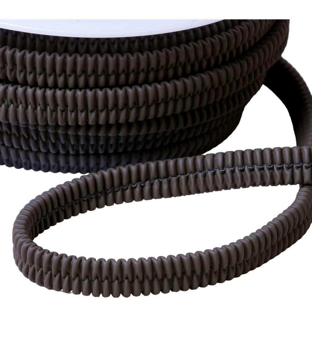 15m reel thick faux elastic 13mm medium gray