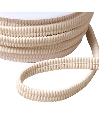 15m spool of thick faux elastic 13mm ecru