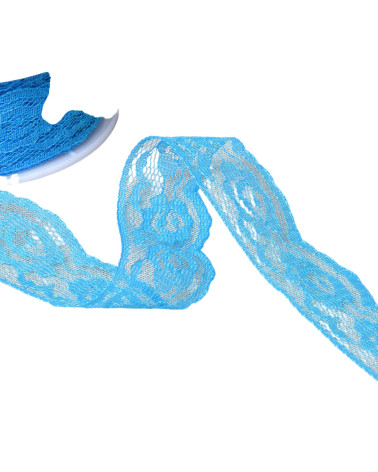 20m spool of rachel rose lace 28mm turquoise