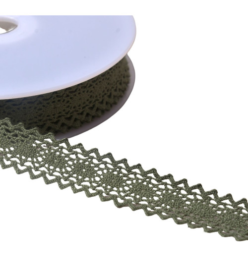 20m spool of cotton lace between two "turtle" 23mm khaki