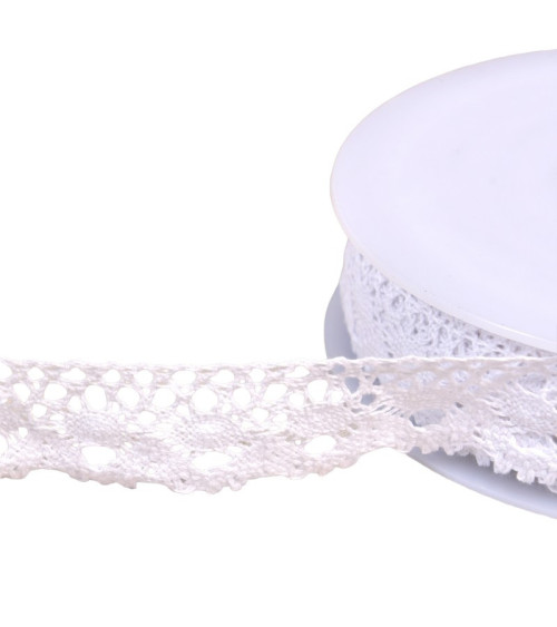 Crown cotton lace 30mm white per meter