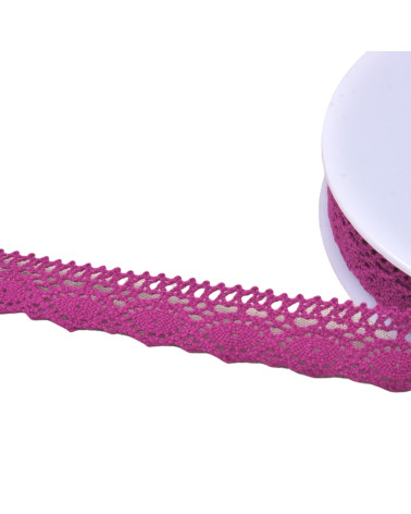 Bobina da 20 m di pizzo di cotone "tartaruga" da 20 mm viola