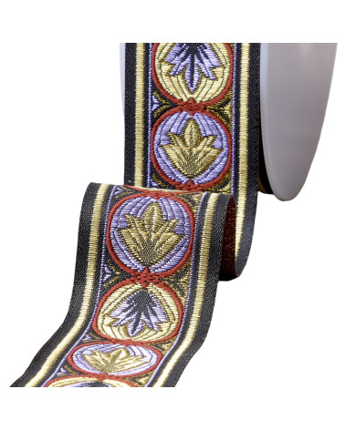 20m reel of jacquard braid Louis 45mm parma