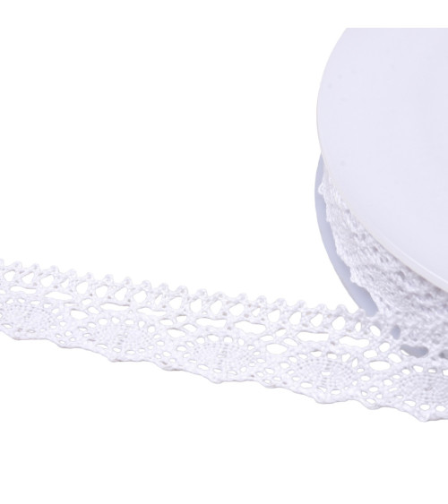 Cotton lace "turtle" 20mm white per meter