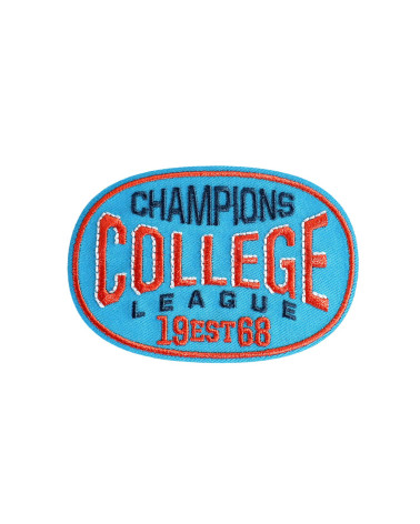 Champions iron-on patch 8cm x 5.5cm
