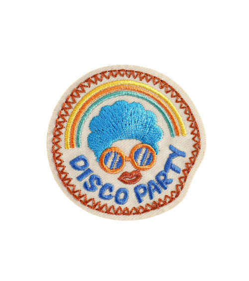 Ecusson thermocollant disco party 5cm x 5cm