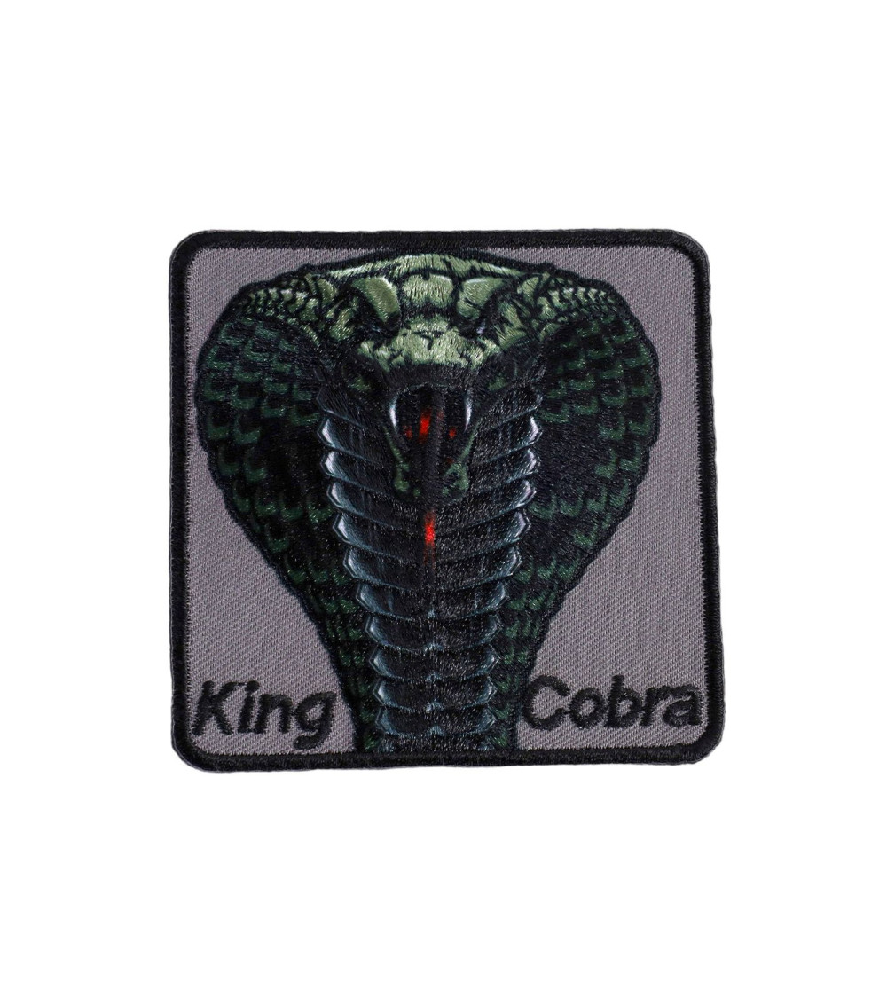 Cobra wild animals iron-on patch 6.5cm x 6.5cm