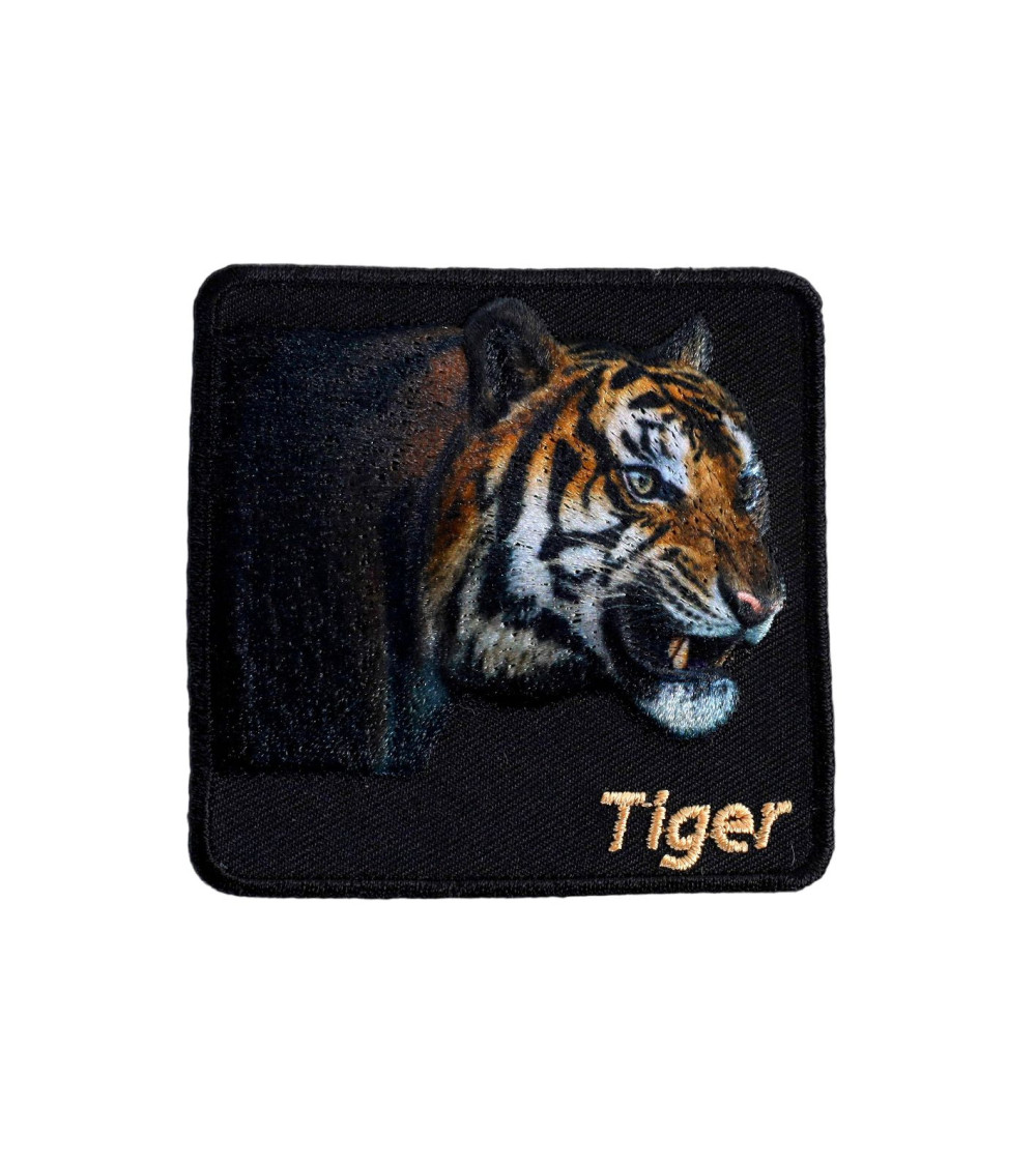 Tiger wild animals iron-on patch 6.5cm x 6.5cm