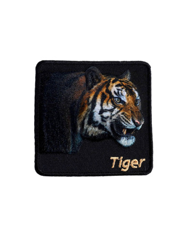 Ecusson thermocollant animaux sauvages tigre 6,5cm x 6,5cm