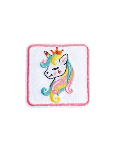 Toppa termoadesiva simpatici animali unicorno 5 cm x 5 cm