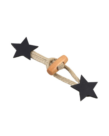 Brandebourg étoile simili bleu marine 10cm x 2,8cm