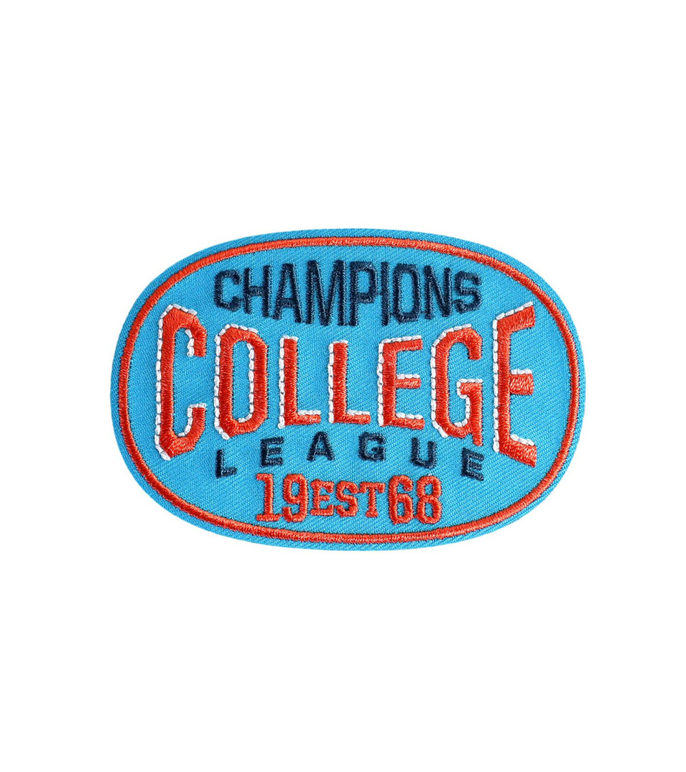 Juego de 3 insignias de campeones termoadhesivas de 8 cm x 5,5 cm