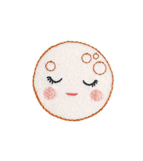 Set of 3 iron-on patches for baby moon 3.8cm x 3.8cm