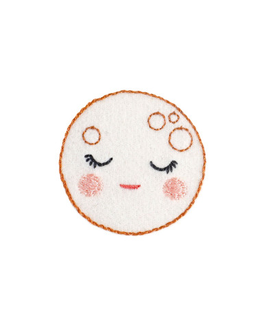 Lot de 3 écussons thermocollants pour bébé lune 3,8cm x 3,8cm