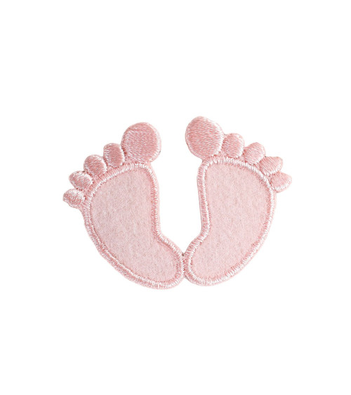 Set of 3 iron-on patches for baby feet 4.5cm x 3.3cm