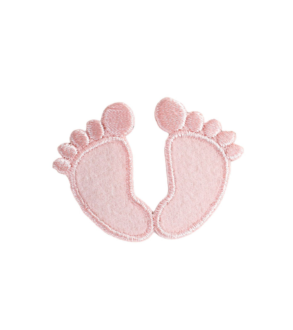 Set of 3 iron-on patches for baby feet 4.5cm x 3.3cm