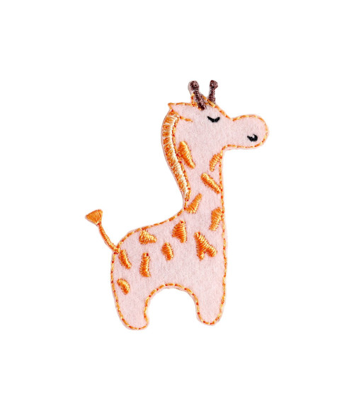 Set of 3 iron-on patches for baby giraffe 2.7cm x 5cm