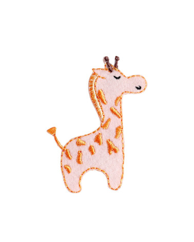 Set of 3 iron-on patches for baby giraffe 2.7cm x 5cm